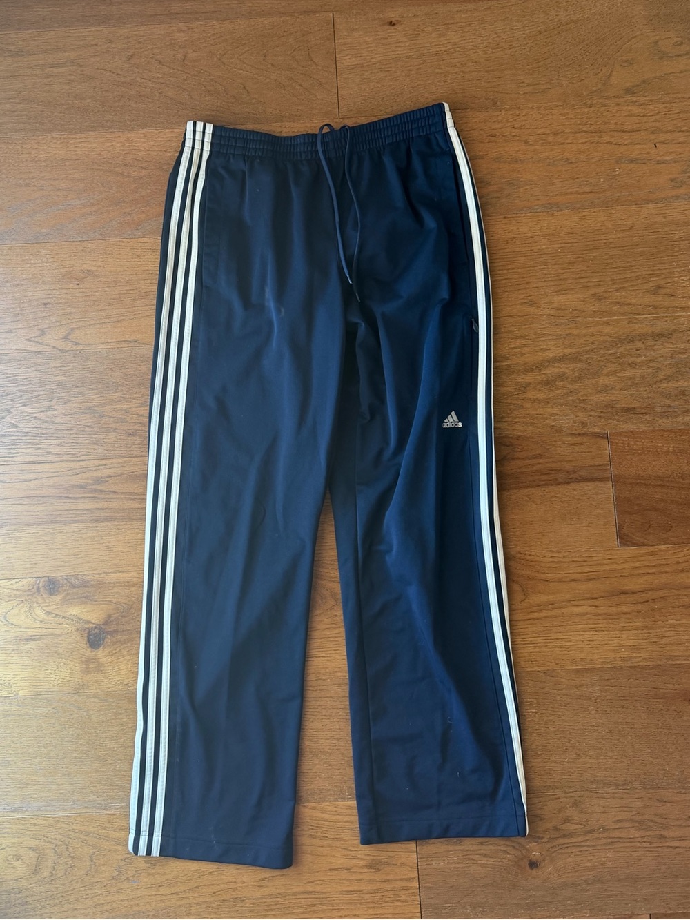 adidas Kids Navy Sweatpants with Elastic Waistband